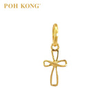 POH KONG 916/22K Yellow Gold Intertwined Cross Pendant