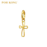 POH KONG 916/22K Yellow Gold Intertwined Cross Pendant