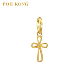 POH KONG 916/22K Yellow Gold Intertwined Cross Pendant