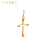 POH KONG 916/22K Yellow Gold Classic Hollow Cross Pendant