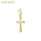 POH KONG 916/22K Yellow Gold Classic Hollow Cross Pendant