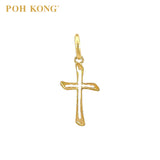 POH KONG 916/22K Yellow Gold Classic Hollow Cross Pendant
