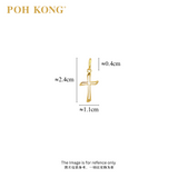 POH KONG 916/22K Yellow Gold Classic Hollow Cross Pendant