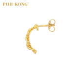POH KONG 916/22K Yellow Gold DNA Helix Stud Earrings