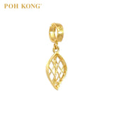 POH KONG 916/22K Yellow Gold Anggun Leaf Net Pendant