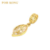 POH KONG 916/22K Yellow Gold Anggun Leaf Net Pendant