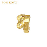POH KONG 916/22K Yellow Gold Auspicious Snake Pendant Charm