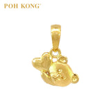 POH KONG 916/22K Yellow Gold Teddy Bear With Heart Shape Pendant