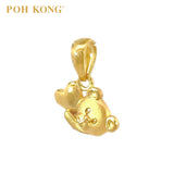 POH KONG 916/22K Yellow Gold Teddy Bear With Heart Shape Pendant