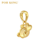 POH KONG 916/22K Yellow Gold Teddy Bear With Heart Shape Pendant