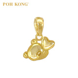 POH KONG 916/22K Yellow Gold Teddy Bear With Heart Shape Pendant