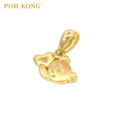 POH KONG 916/22K Yellow Gold Teddy Bear With Heart Shape Pendant