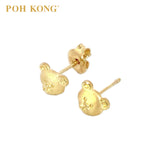 POH KONG 916/22K Yellow Gold Teddy Bear Stud Earrings