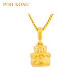 POH KONG 916/22K Yellow Gold Double Layer Cake Pendant