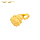 POH KONG 916/22K Yellow Gold Double Layer Cake Pendant