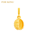 POH KONG 916/22K Yellow Gold Split Durian Pendant