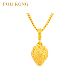 POH KONG 916/22K Yellow Gold Strawberry Pendant