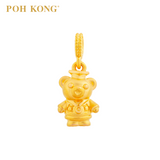 POH KONG 916/22K Yellow Gold Chef Bear Pendant