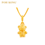 POH KONG 916/22K Yellow Gold Chef Bear Pendant