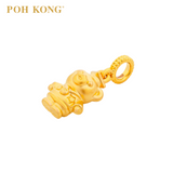 POH KONG 916/22K Yellow Gold Chef Bear Pendant
