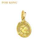 POH KONG 916/22K Gold Disney Round Shape Mickey Pendant