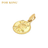 POH KONG 916/22K Gold Disney Round Shape Mickey Pendant