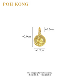 POH KONG 916/22K Gold Disney Round Shape Mickey Pendant