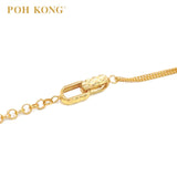 POH KONG 916/22K Yellow Gold Geometric Square Bracelet
