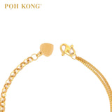 POH KONG 916/22K Yellow Gold Geometric Square Bracelet