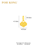 POH KONG 916/22K Gold Pixel Heart Pendant