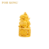 POH KONG 916/22K Yellow Gold Auspicious Fortune Guardian Pixiu Pendant