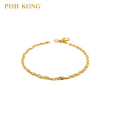 POH KONG 916/22K Gold Bulky Double Curb Chain Bracelet