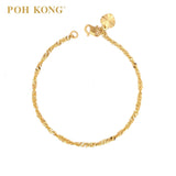 POH KONG 916/22K Gold Bulky Double Curb Chain Bracelet