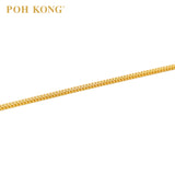 POH KONG 916/22K Yellow Gold Machine Carved V Shape Bracelet