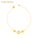 POH KONG 750/18K Yellow Gold Geometric and Snowflake Bracelet