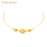 POH KONG 750/18K Yellow Gold Geometric and Snowflake Bracelet