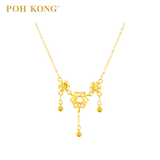 POH KONG 750/18K Yellow Gold Geometric and Snowflake Necklace