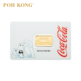 POH KONG 999.9/24K PAMP × Coca-Cola® Holiday Polar Bears Gold Bar (5G)