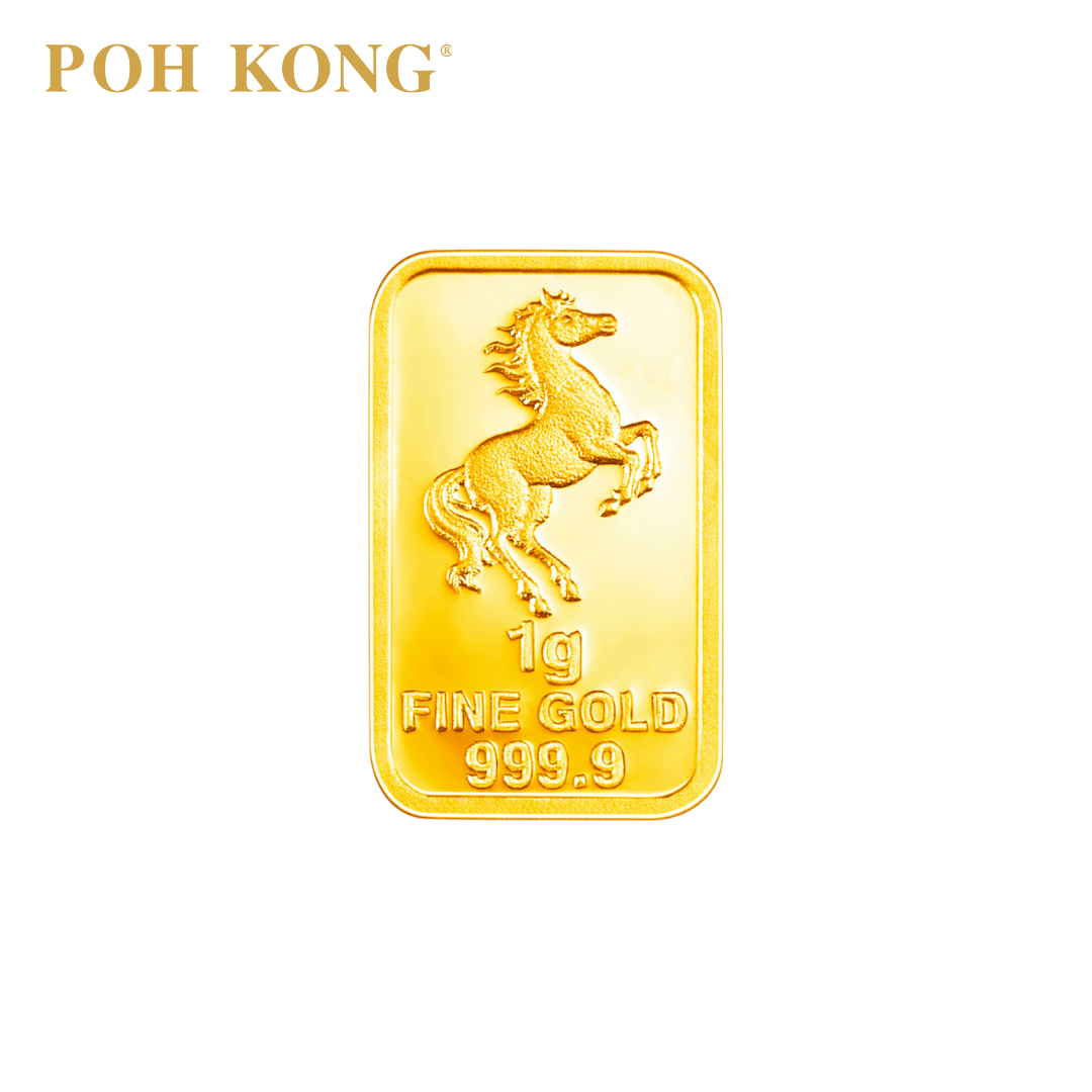 { PER ORDER } POH KONG x Lim Ah Cheng 999.9 (24K) Year of the Horse Gold Bar | Limited Edition ( 1G )