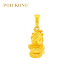 POH KONG 916/22K Gold Auspicious Wealth Horse Pendant