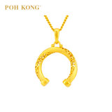 POH KONG 916/22K Gold Auspicious Horseshoe Pendant