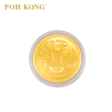 POH KONG 999.9/24K Yellow Gold Horse Prosperity Coin Red Packet