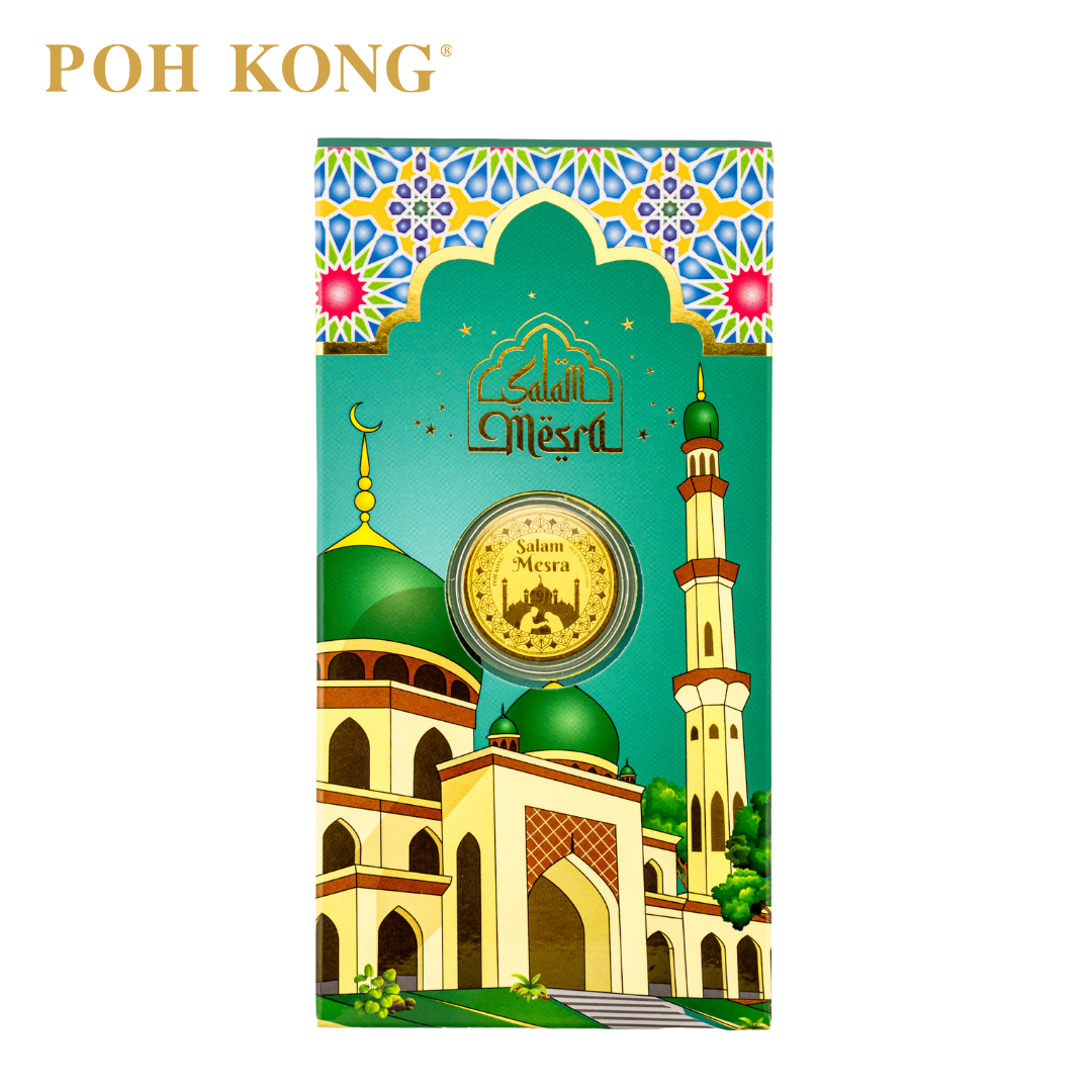 [Raya Exclusive] POH KONG 999.9/24K Raya Gold Coin Gift in Green Packet