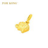 POH KONG 916/22K Yellow Gold Golden "Fu" Elephant Pendant
