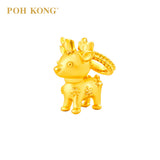 POH KONG 916/22K Yellow Reindeer Pendant