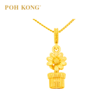 POH KONG 916/22K Yellow Gold Sunny Daisy Pendant