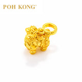POH KONG 916/22K Yellow Gold “Fu” Prosperity Horse Pendant