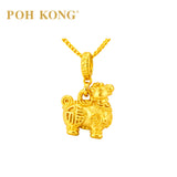 POH KONG 916/22K Yellow Gold “Fu” Prosperity Horse Pendant