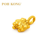 POH KONG 916/22K Yellow Gold “Fu” Prosperity Horse Pendant