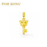 POH KONG 916/22K Yellow Gold King’s Crown Key Pendant